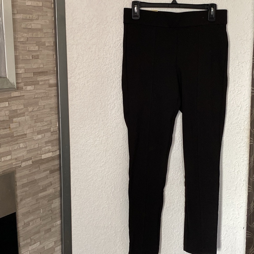 ANNE KLEIN TUMMY CONTROL PONTE PANTS BLACK SIZE SMALL
